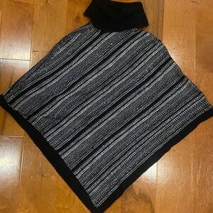 White House black market Stripe Poncho xs